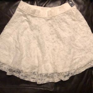Girls white lace skirt